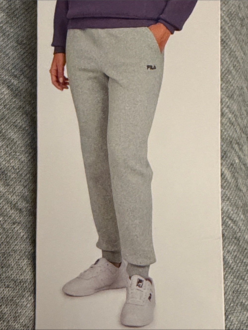 FILA Ladies' Fleece Jogger with Side Pockets Large Gray. XL.NWT